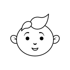 Baby concept represented by boy cartoon icon. Isolated and flat illustration 