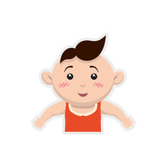 Baby concept represented by boy cartoon icon. Isolated and flat illustration 