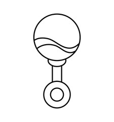 Baby concept represented by maraca icon. Isolated and flat illustration 