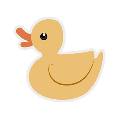 Animal concept represented by cartoon duck icon. Isolated and flat illustration 
