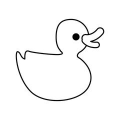 Animal concept represented by cartoon duck icon. Isolated and flat illustration 