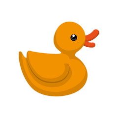 Animal concept represented by cartoon duck icon. Isolated and flat illustration 