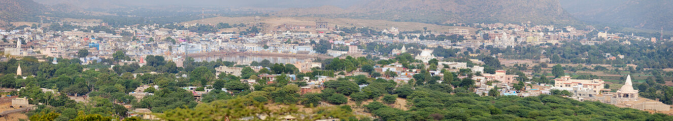 Fototapeta na wymiar Panoramic View of Pushkar, India