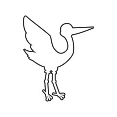 Animal concept represented by stork icon. Isolated and flat illustration 