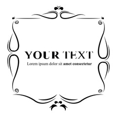 color black Ornate frames style