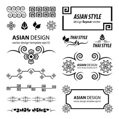 Ornate frames asian style black