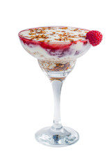 glass of smoothie on a white background