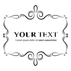 frame vintage design black