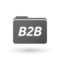 Isolated folder icon with    the text B2B