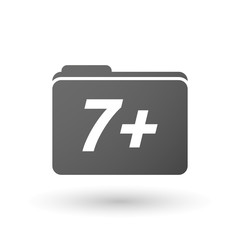 Obraz premium Isolated folder icon with the text 7+