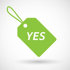 Isolated  product label icon with    the text YES