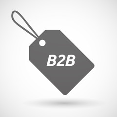 Isolated  product label icon with    the text B2B