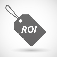 Isolated  product label icon with    the return of investment ac