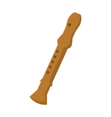 Music and Sound concept represented by Flute icon. Isolated and flat illustration 