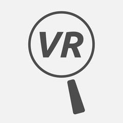 Isolated magnifying glass icon focusing    the virtual reality a