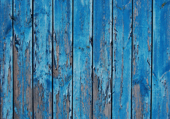 blue shabby wooden planks