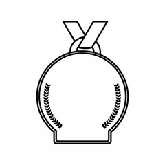 Winner concept represented by medal icon. Isolated and flat illustration 