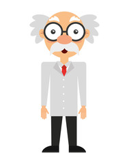 scientific character isolated icon design