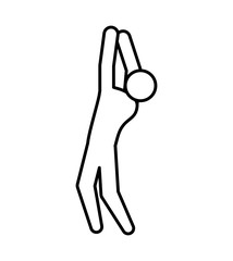 Obraz premium Sport concept represented by pictogram move icon. Isolated and flat illustration 