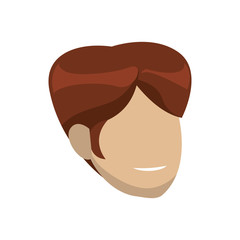 Cartoon and person concept represented by man icon. Isolated and flat illustration 