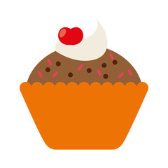 delicious cupcake  isolated icon design