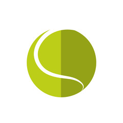Sport concept represented by Tennis ball icon. Isolated and flat illustration 