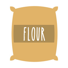 flour powder bag isolated icon design