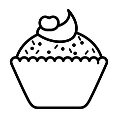delicious cupcake  isolated icon design