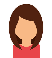 young woman isolated icon design