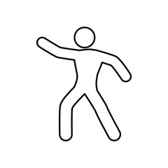 Sport concept represented by pictogram move icon. Isolated and flat illustration 