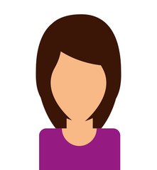 young woman isolated icon design