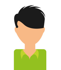 young man  isolated icon design