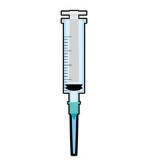 Medical and Health care concept represented by injection icon. Isolated and flat illustration 