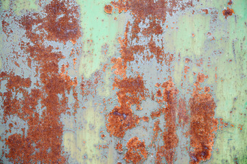 The painted peeled old wall