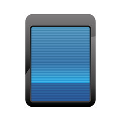 Security and protection concept represented by scanner on gadget icon. Isolated and flat illustration 