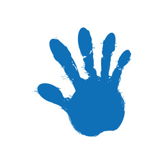 Human hand concept represented by paint icon. Isolated and flat illustration 
