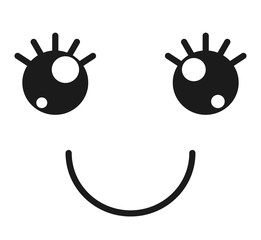 happy face emoticon isolated icon design
