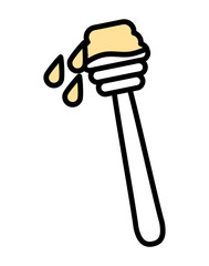 honey dipper isolated icon design