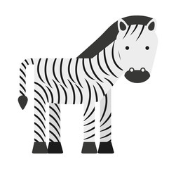 cute zebra isolated icon design