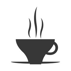 Hot coffee cup icon , isolated vector illustration