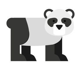 Obraz premium cute panda isolated icon design