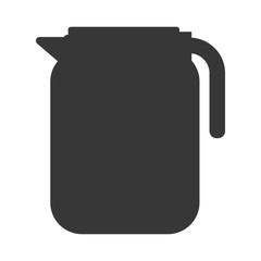 Jar pot conatiner silhouette icon , isolated vector illustration