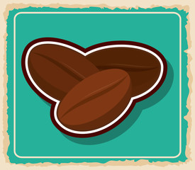 Coffee product concept represented by Coffee bean icon. Colorfull and frame illustration. 