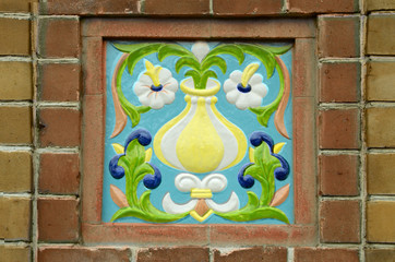 Ceramic on the wall of the Church.