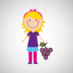 fruit nature healthy cartoon food