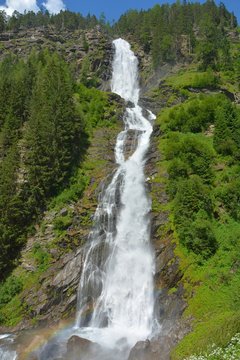 Stuibenfall in Otztal, Austria is the longest waterfall (159 m) in Tirol.