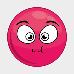 Cartoon design represented by expression face icon. Colorfull and isolated illustration. 