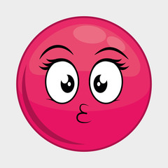 Cartoon design represented by expression face icon. Colorfull and isolated illustration. 