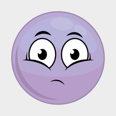 Obraz premium Cartoon design represented by expression face icon. Colorfull and isolated illustration. 