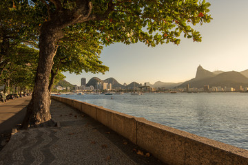 Idyllic View of Urca Neighborhood of Rio de Janeiro by Sunset